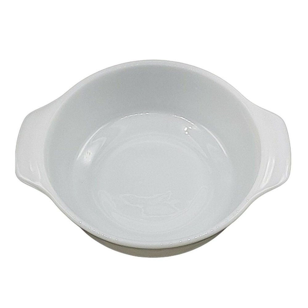 Vintage White Milk Glass Round Baker One Quart Small Casserole Side Dish #436 - Picture 1 of 10
